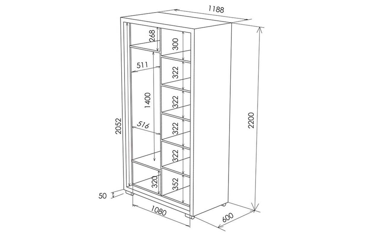 Орматек Orma Soft 2 2х дв  (без зеркал) фото 5